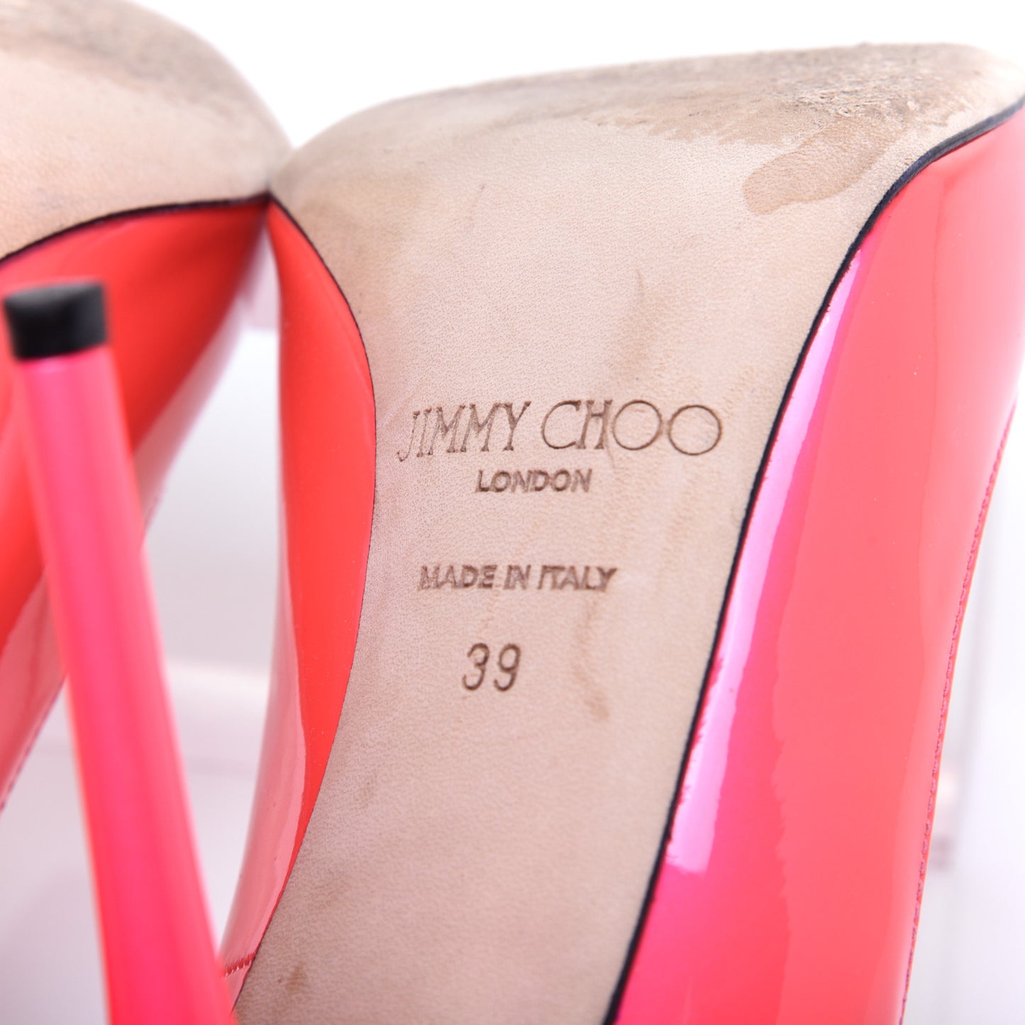 Neon Patent Pointy Toe Abel Pumps 39 Pink