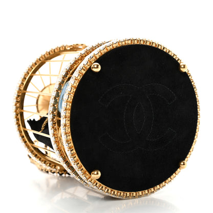 Chanel Metal Crystal Enamel CC Love Bird Cage Minaudiere Clutch Gold Multicolor 3 of 13