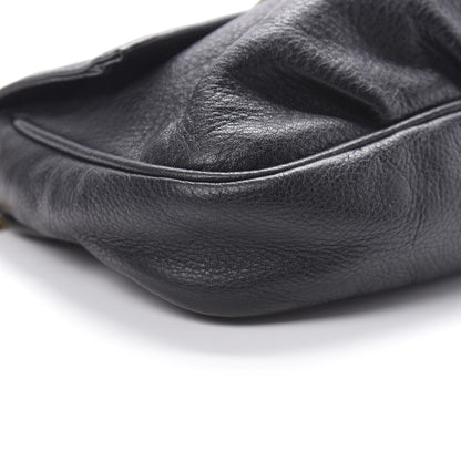 Fendi Vitello Flamingo Fendista Pouchette Crossbody Black 9 of 11