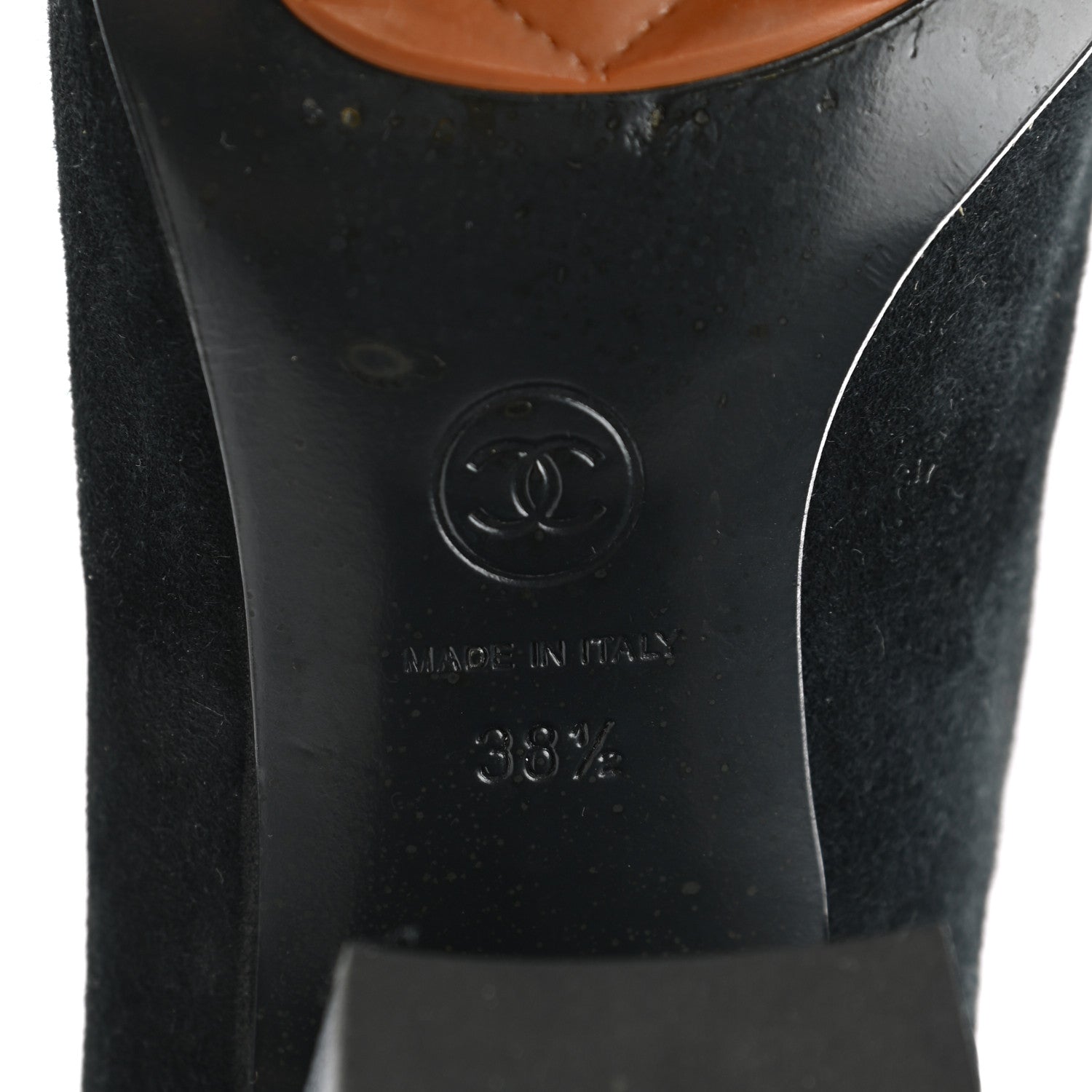 Chanel Suede Calfskin CC Short Boots 38.5 Black 6 of 11
