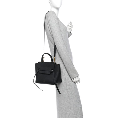 Celine Grained Calfskin Micro Belt Bag Black 2 of 11