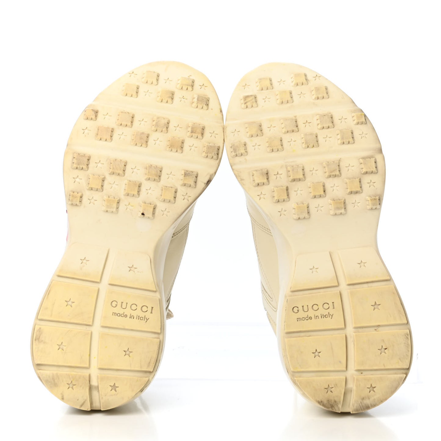 Calfskin GG Apple Womens Rhyton Sneakers 39 Ivory