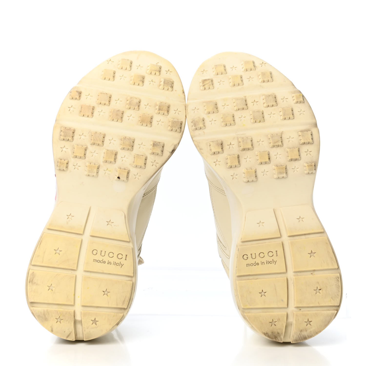 Gucci Calfskin GG Apple Womens Rhyton Sneakers 39 Ivory 4 of 4