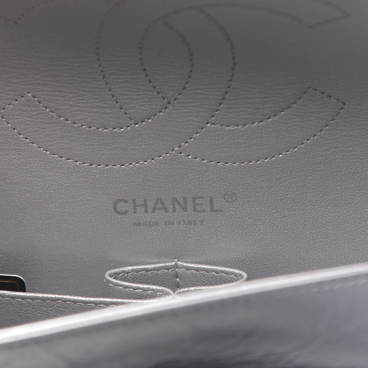Chanel Metallic Aged Calfskin Quilted 2.55 Reissue 226 Flap Silver 6 of 11