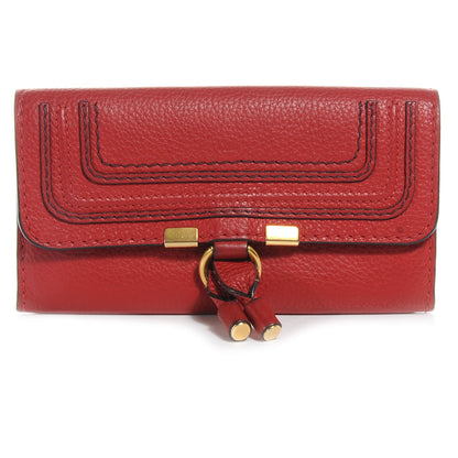 Chloe Leather Marcie Continental Flap Wallet Poppy 1 of 8