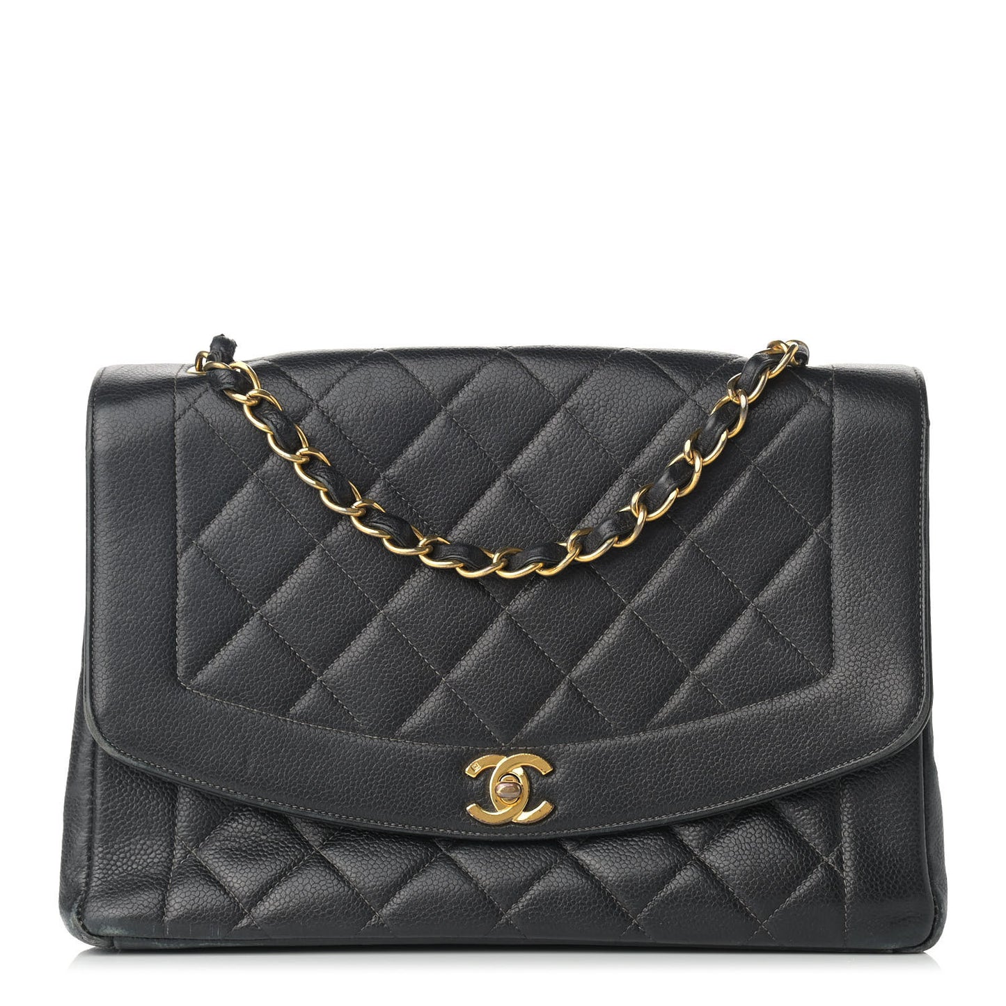 Caviar Quilted Medium Single Flap Black