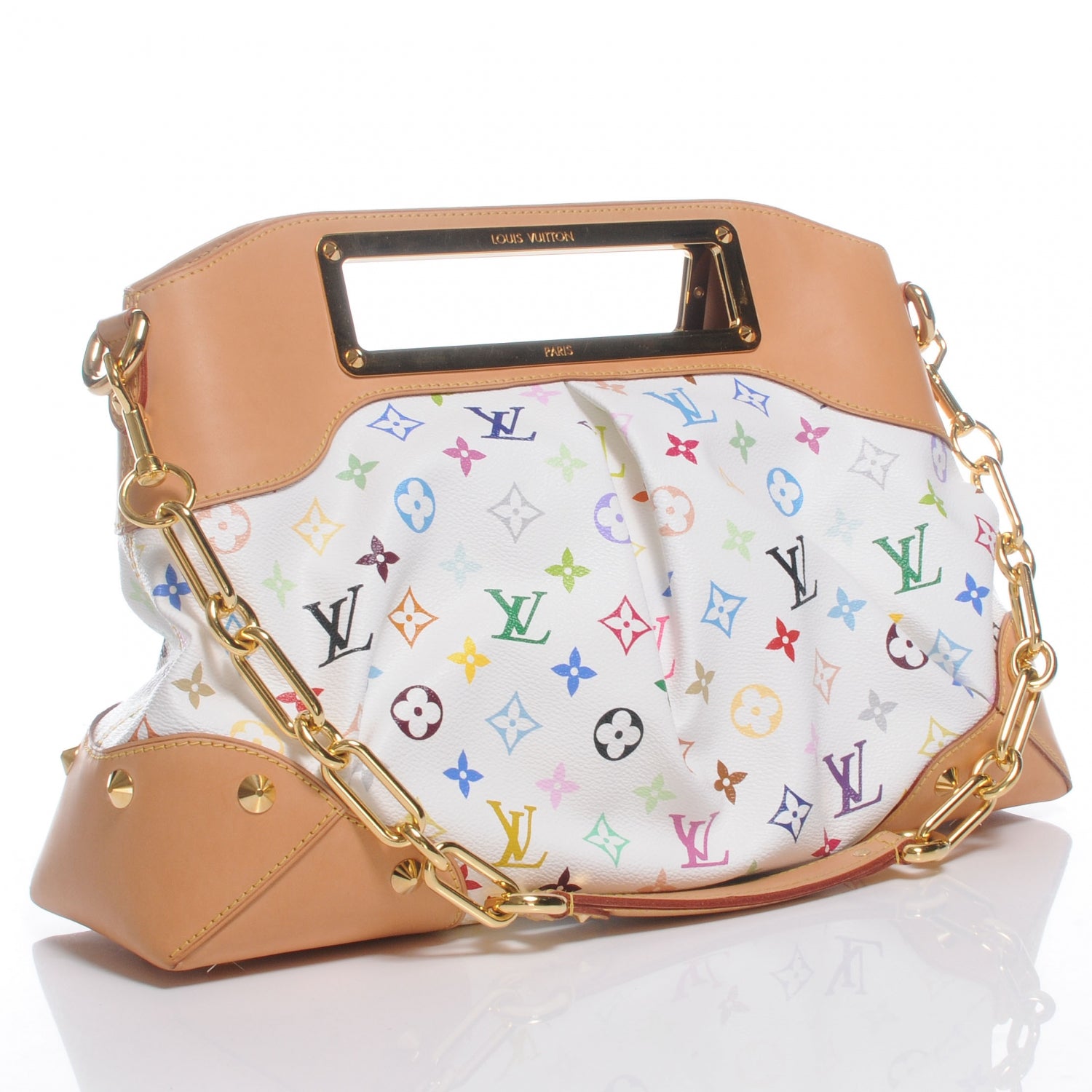 Louis Vuitton Monogram Multicolor Judy GM White 3 of 7