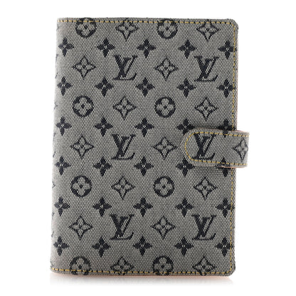 Louis Vuitton Mini Lin Small Ring Agenda Cover Blue 1 of 9