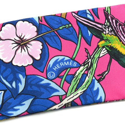 Hermes Silk Jungle Love Love Twilly Rose Vif Bleu Roy 3 of 4