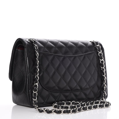 Chanel Lambskin Quilted Jumbo Double Flap Black 4 of 8