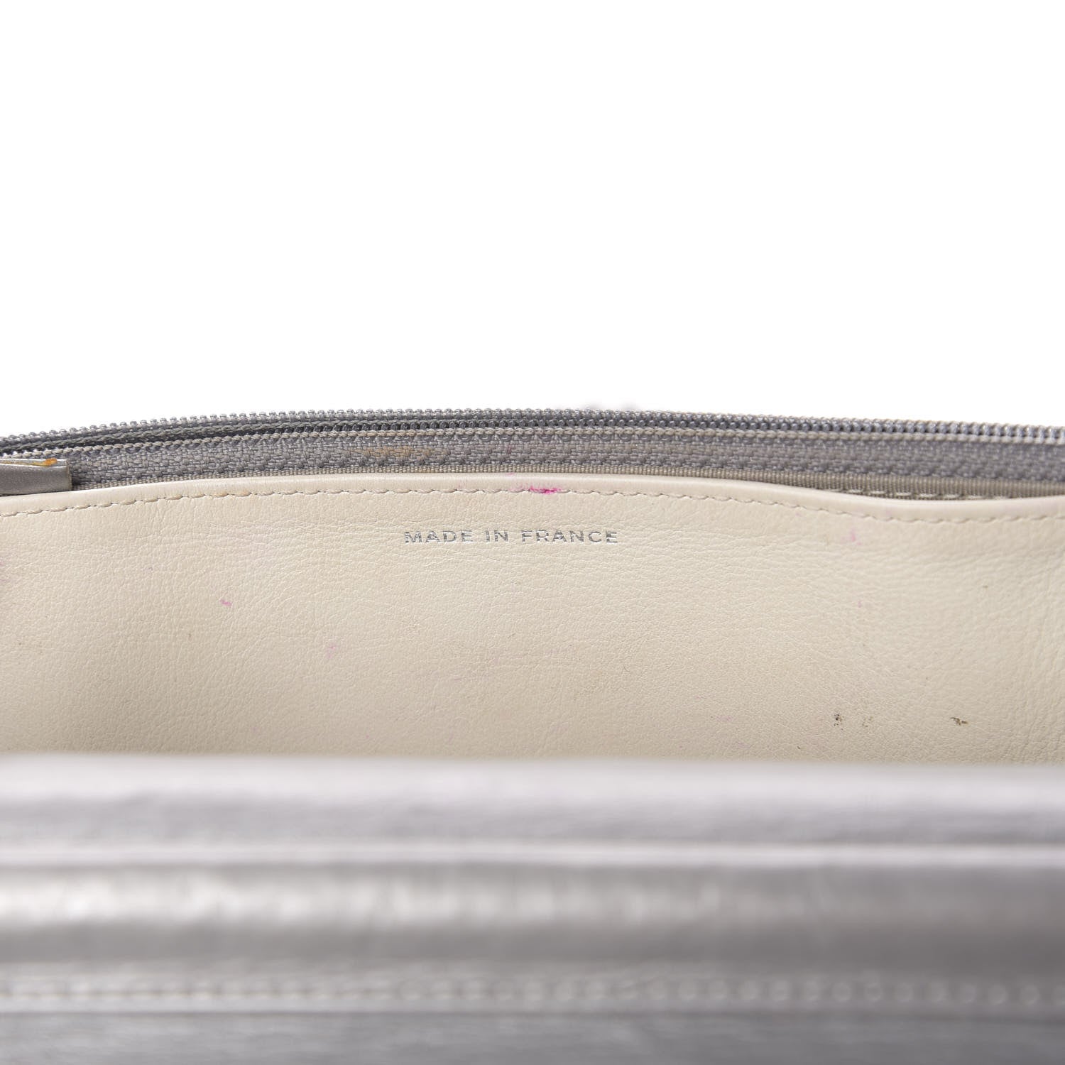 Chanel Metallic Aged Calfskin Quilted Wallet On Chain WOC Silver 7 of 13