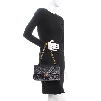 Chanel Lambskin Quilted Medium Double Flap Navy 2 of 14
