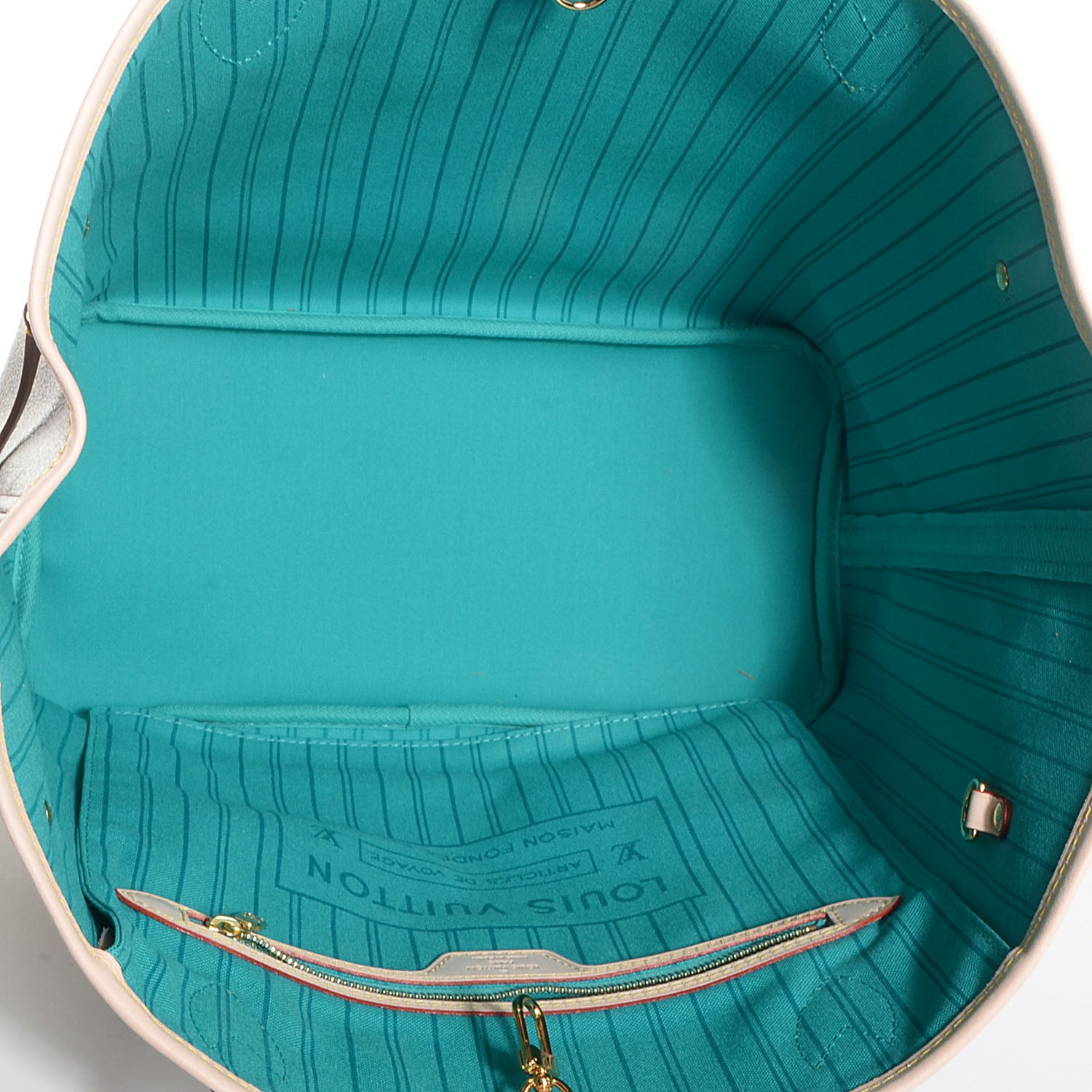 Louis Vuitton Monogram V Neverfull MM Turquoise 9 of 9