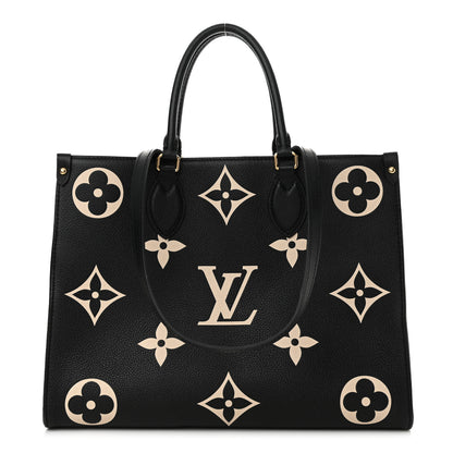 Louis Vuitton Empreinte Monogram Giant Onthego MM Black Beige 1 of 15