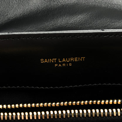 Saint Laurent Calfskin Y Quilted Monogram Small Loulou Chain Satchel Black 6 of 9