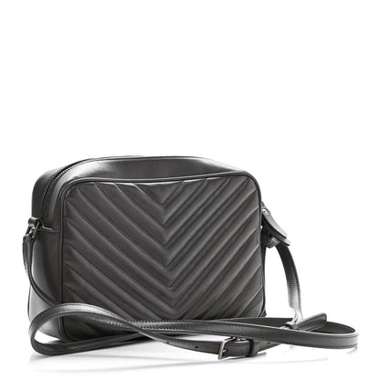 Saint Laurent Calfskin Matelasse Monogram Lou Camera Bag Sea Pebble 3 of 14
