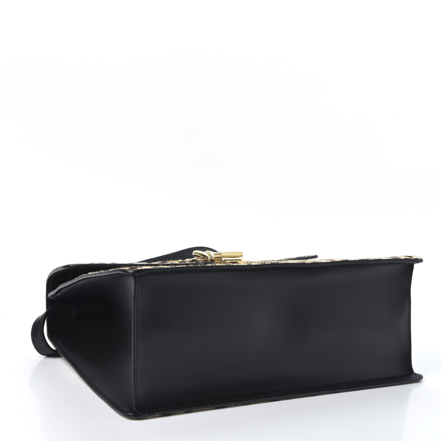 Gucci Calf Hair Leopard Print Medium Sylvie Top Handle Bag Naturale Black 3 of 10