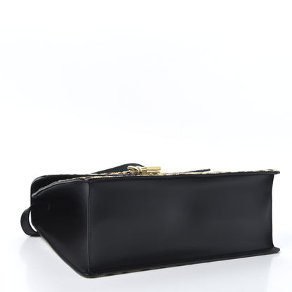 Gucci Calf Hair Leopard Print Medium Sylvie Top Handle Bag Naturale Black 3 of 10