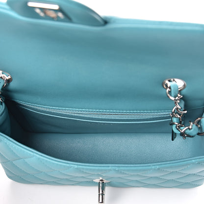 Chanel Lambskin Quilted Mini Rectangular Flap Turquoise 5 of 11