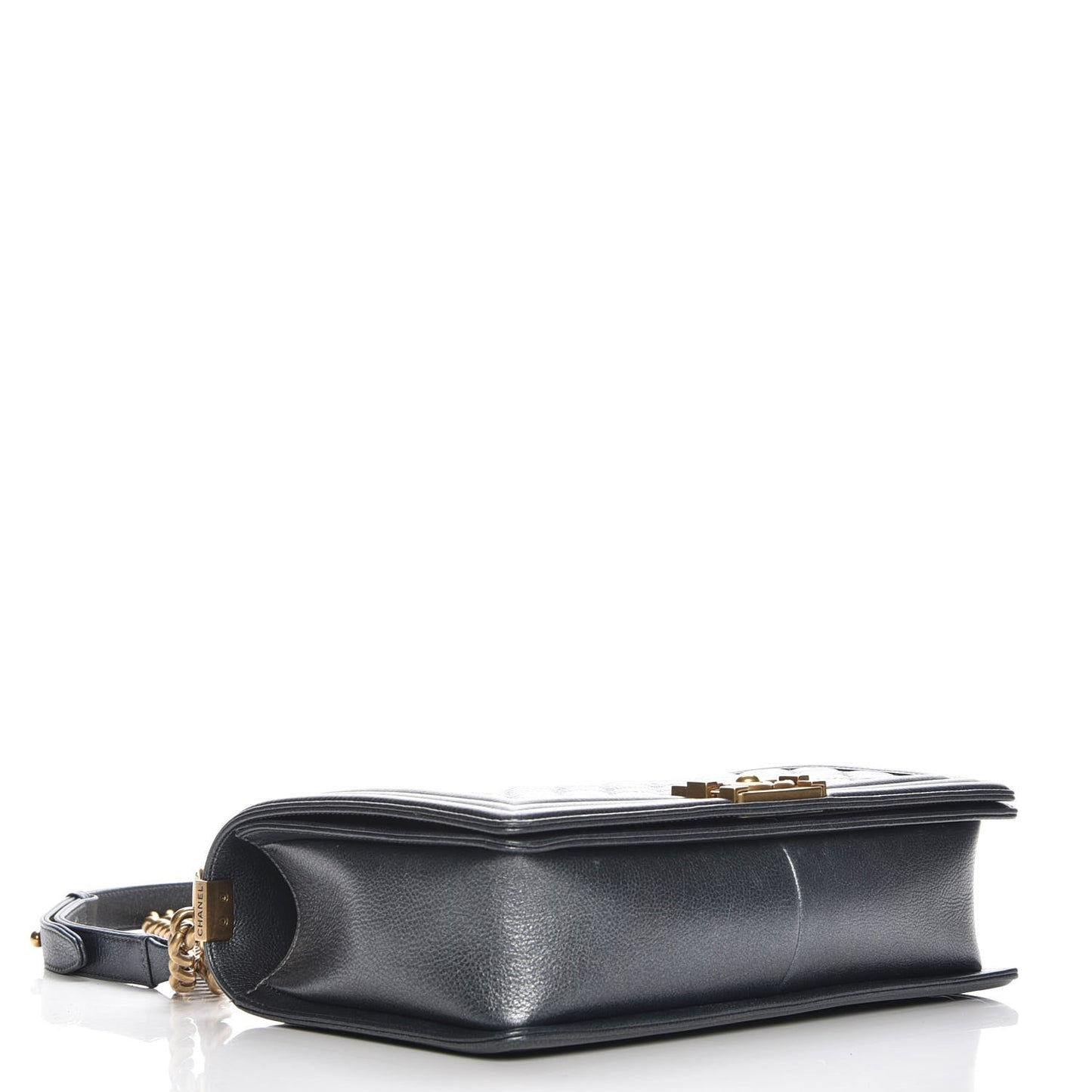 Pearl Caviar Quilted New Medium Boy Flap Charcoal