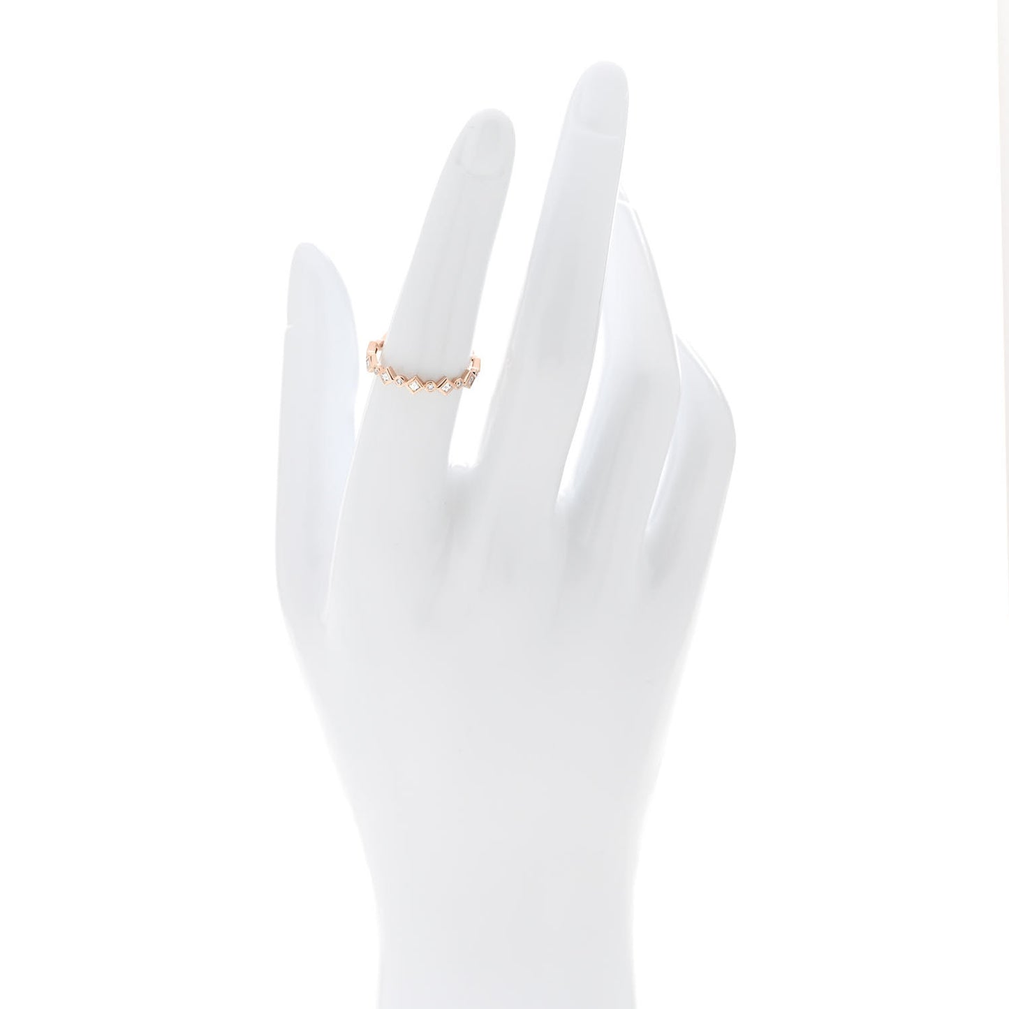 18K Rose Gold Diamond Jazz Band Ring 53 6.5