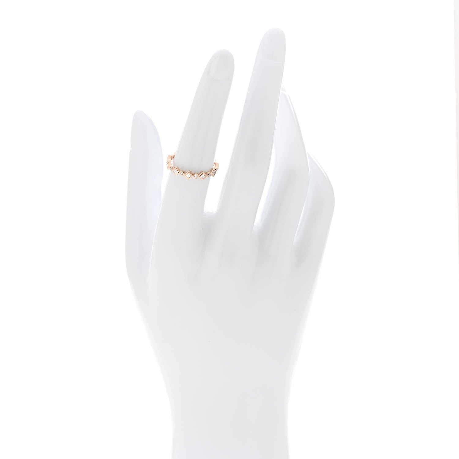 Tiffany 18K Rose Gold Diamond Jazz Band Ring 53 6.5 2 of 5