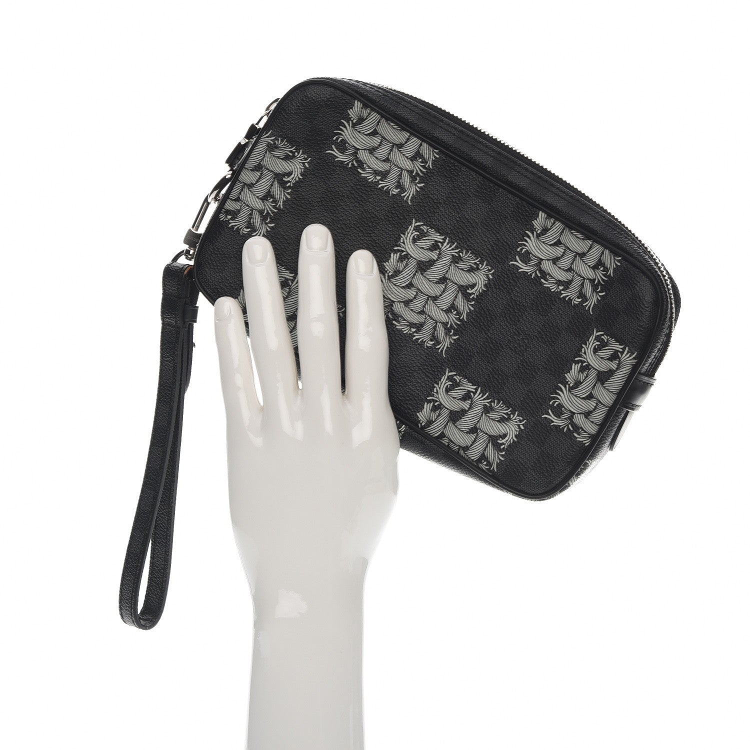 Louis Vuitton Damier Graphite Rope Pochette Volga White 2 of 7