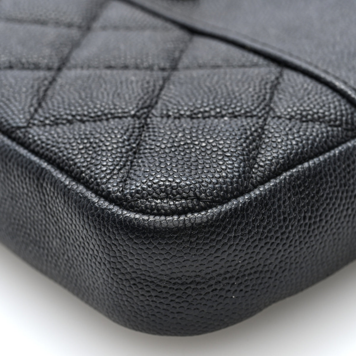 Chanel Caviar Quilted Zipped Phone Holder With Chain Black 10 of 10