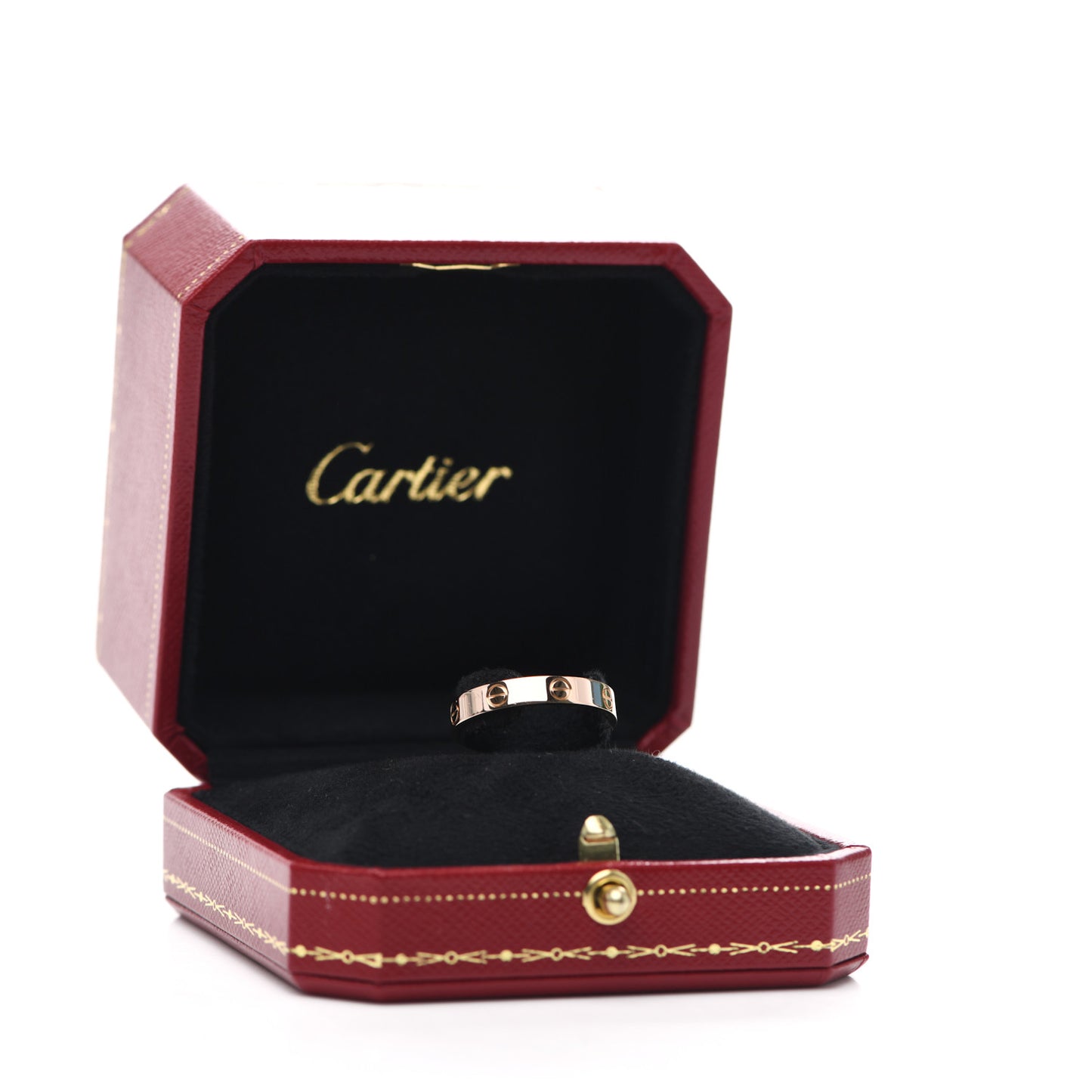 18K Pink Gold 3.5mm LOVE Wedding Band Ring 59 8.75