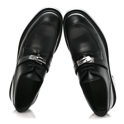 Hermes Glossed Calfskin First Oxford 39 Black 2 of 9