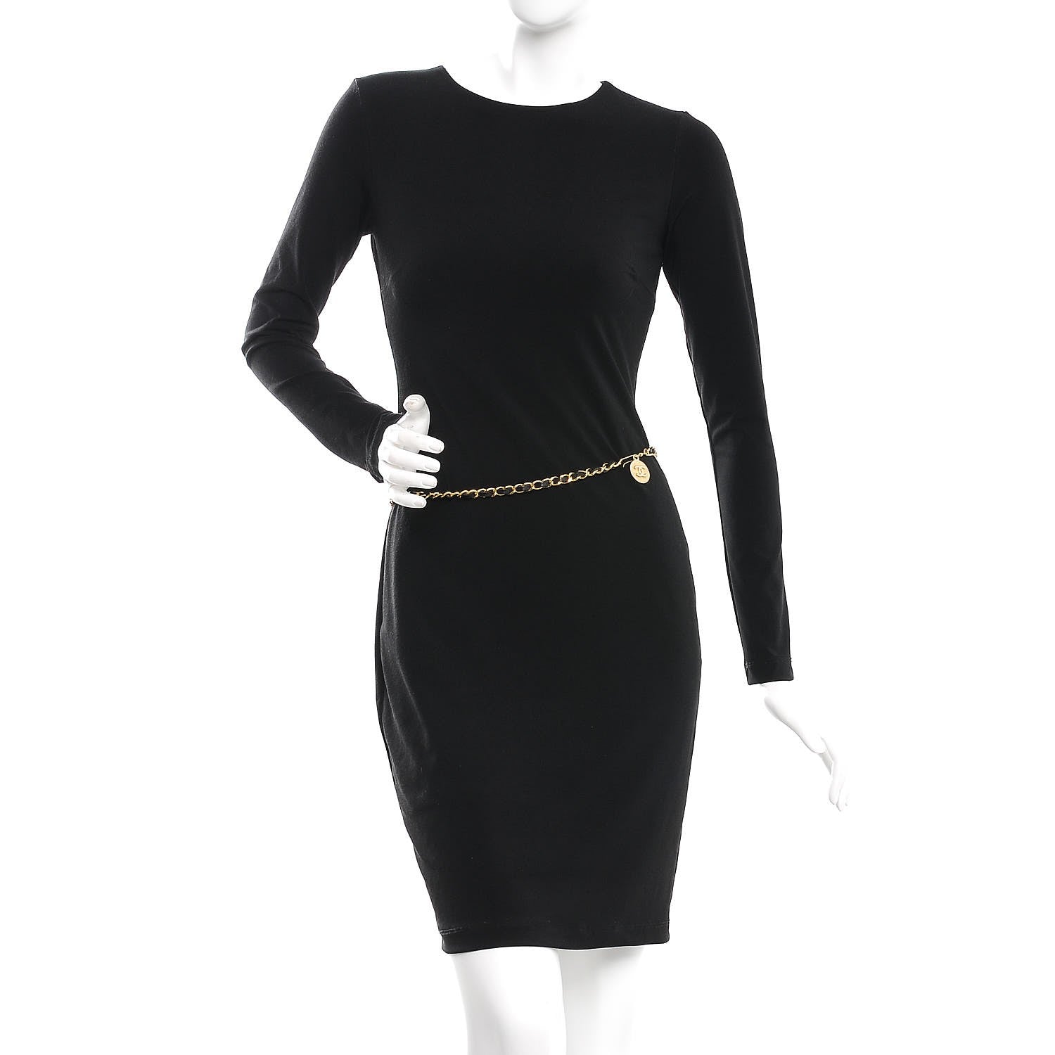 Chanel Lambskin Chain CC Medallion Belt Black Gold 2 of 6