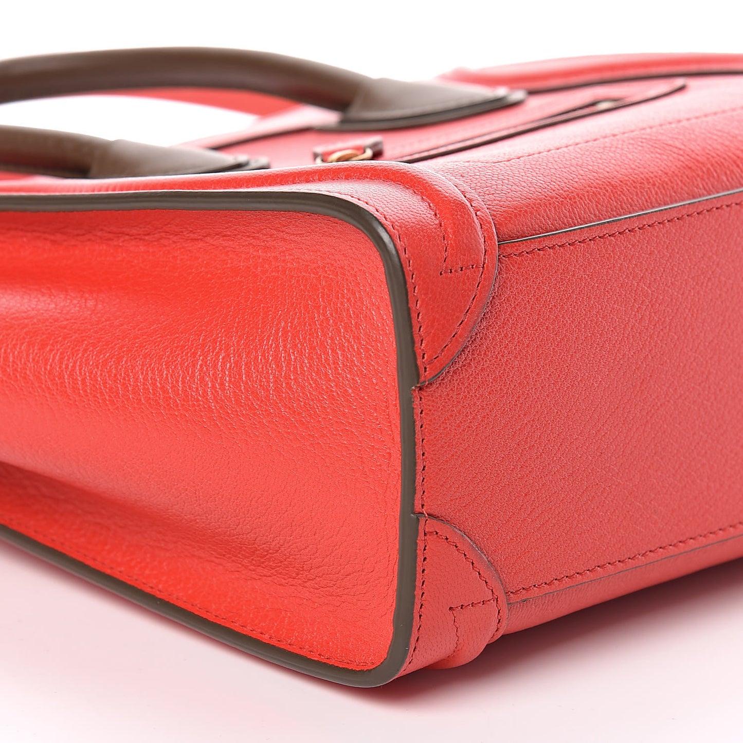 Goatskin Nano Tri-Color Luggage Red