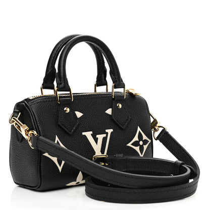 Louis Vuitton Empreinte Monogram Giant Nano Speedy Black Beige 2 of 6