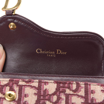 Christian Dior Oblique Saddle Card Holder Bordeaux 5 of 7