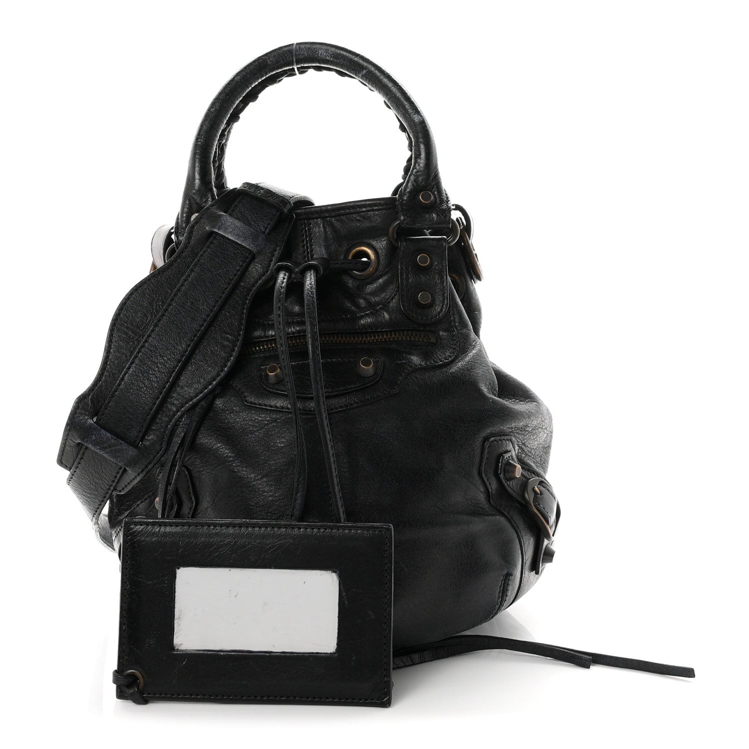 Balenciaga Agneau Classic Hardware Mini Pompon Dark Night 2 of 11