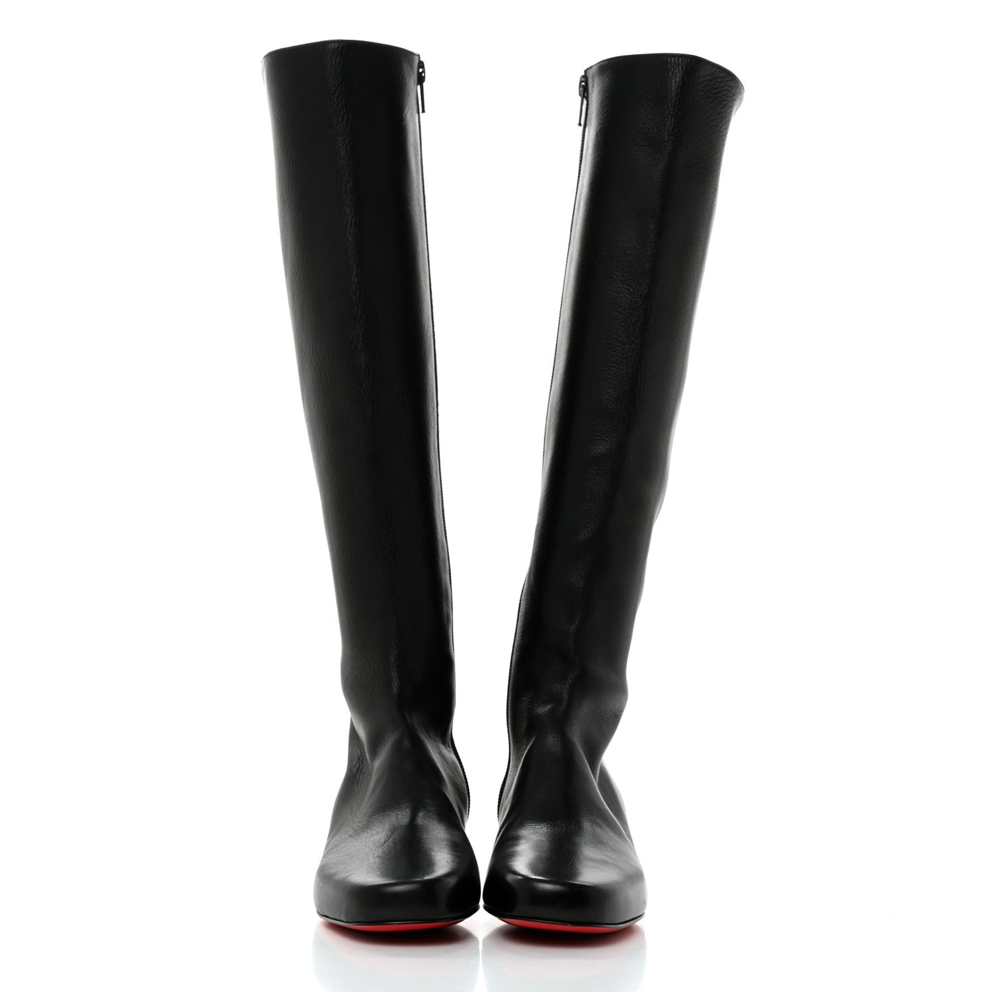 Nappa Tounoir Flat Knee Boots 36 Black