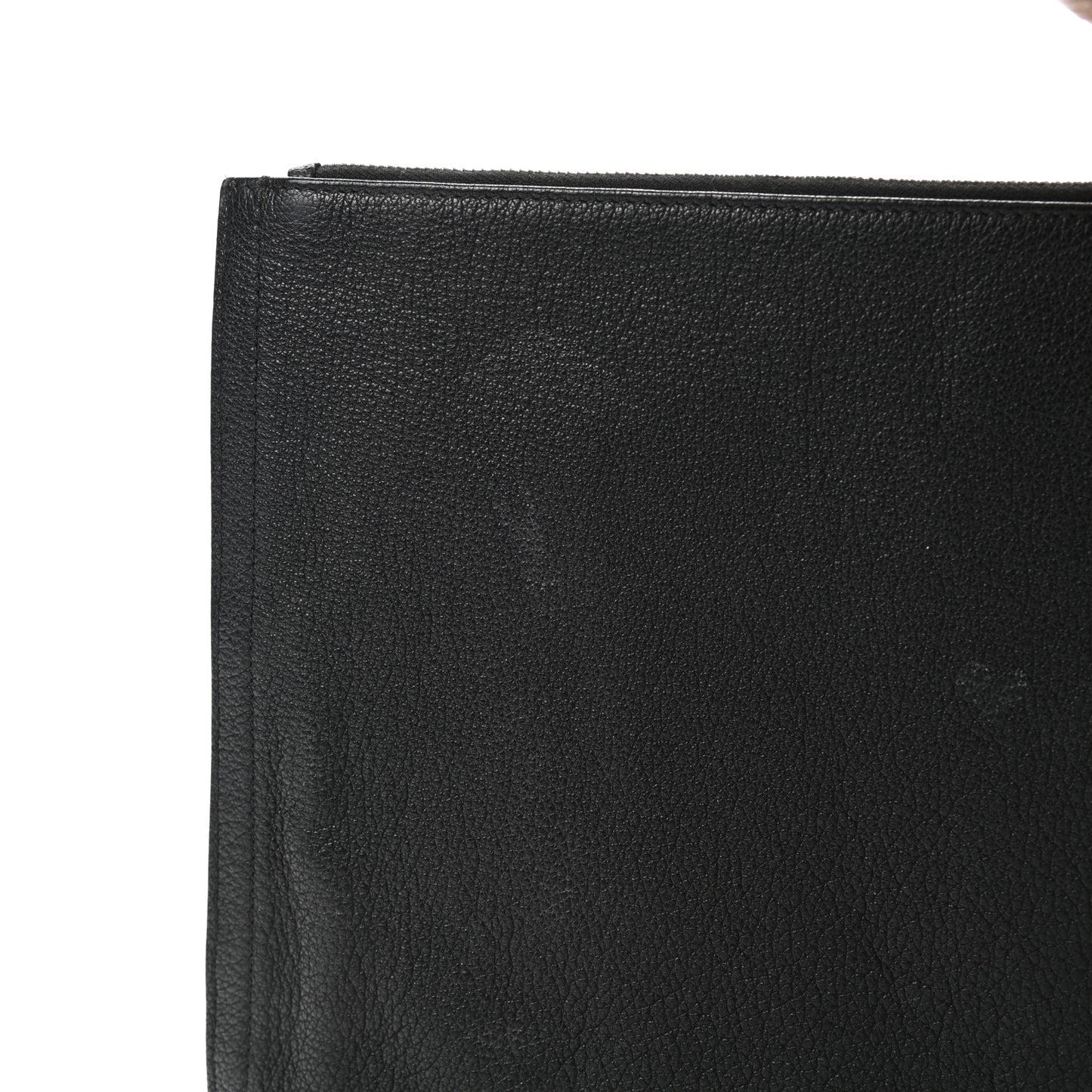 Sugar Goatskin Medium Antigona Pouch Black