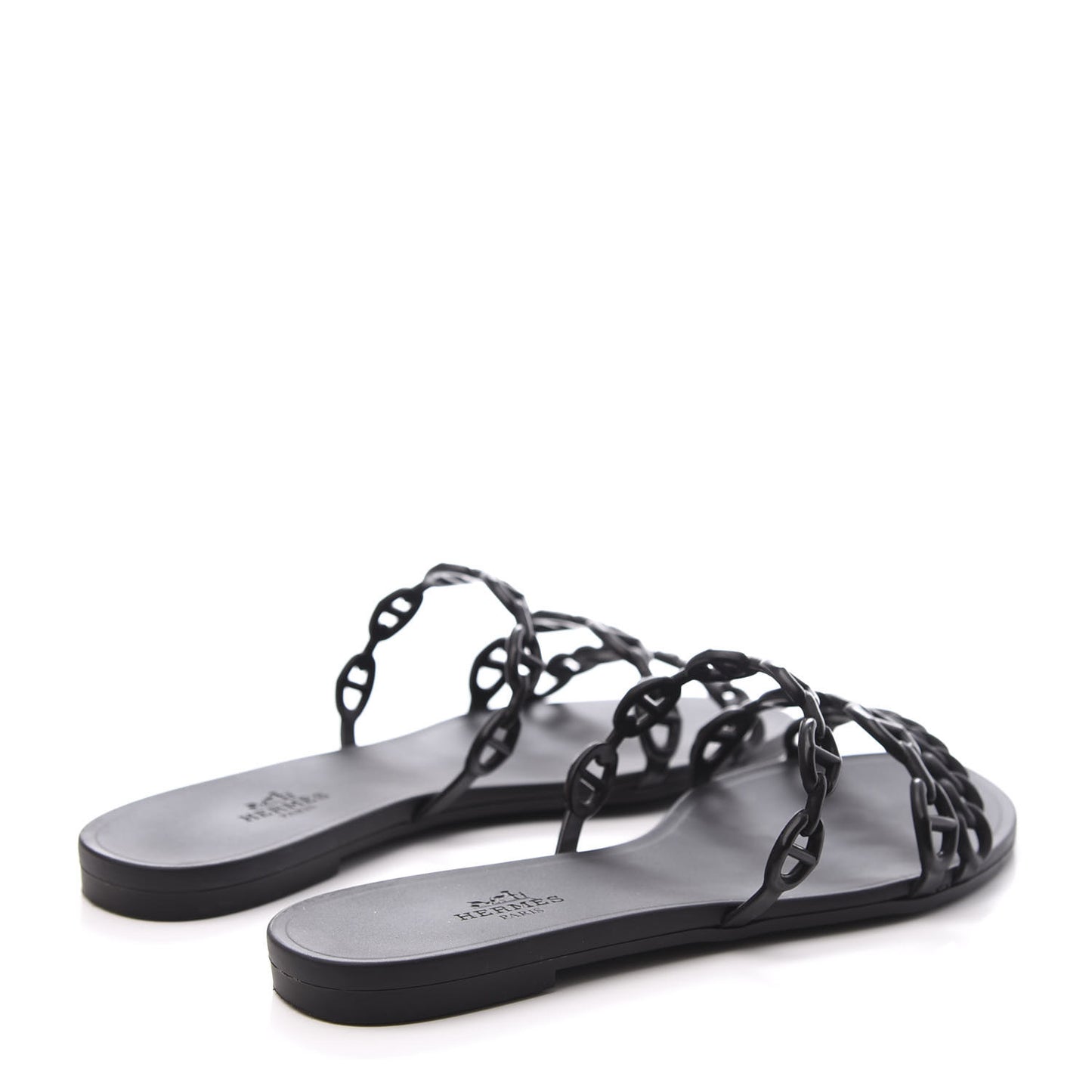 Rubber Chaine d'Ancre Rivage Sandals 36 Black