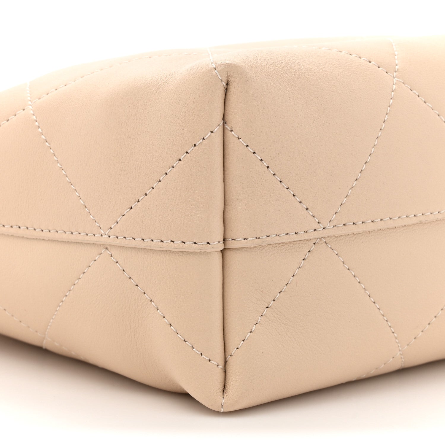 Chanel Shiny Lambskin Quilted Small Hobo Beige 10 of 12