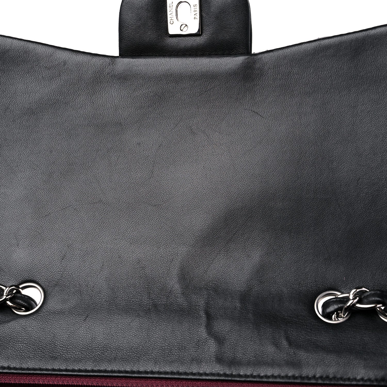 Chanel Lambskin Quilted Jumbo Single Flap Black 10 of 14