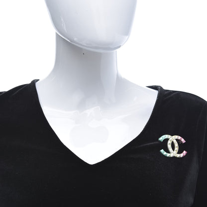 Chanel Metal Studded CC Rainbow Brooch Multicolor 2 of 5