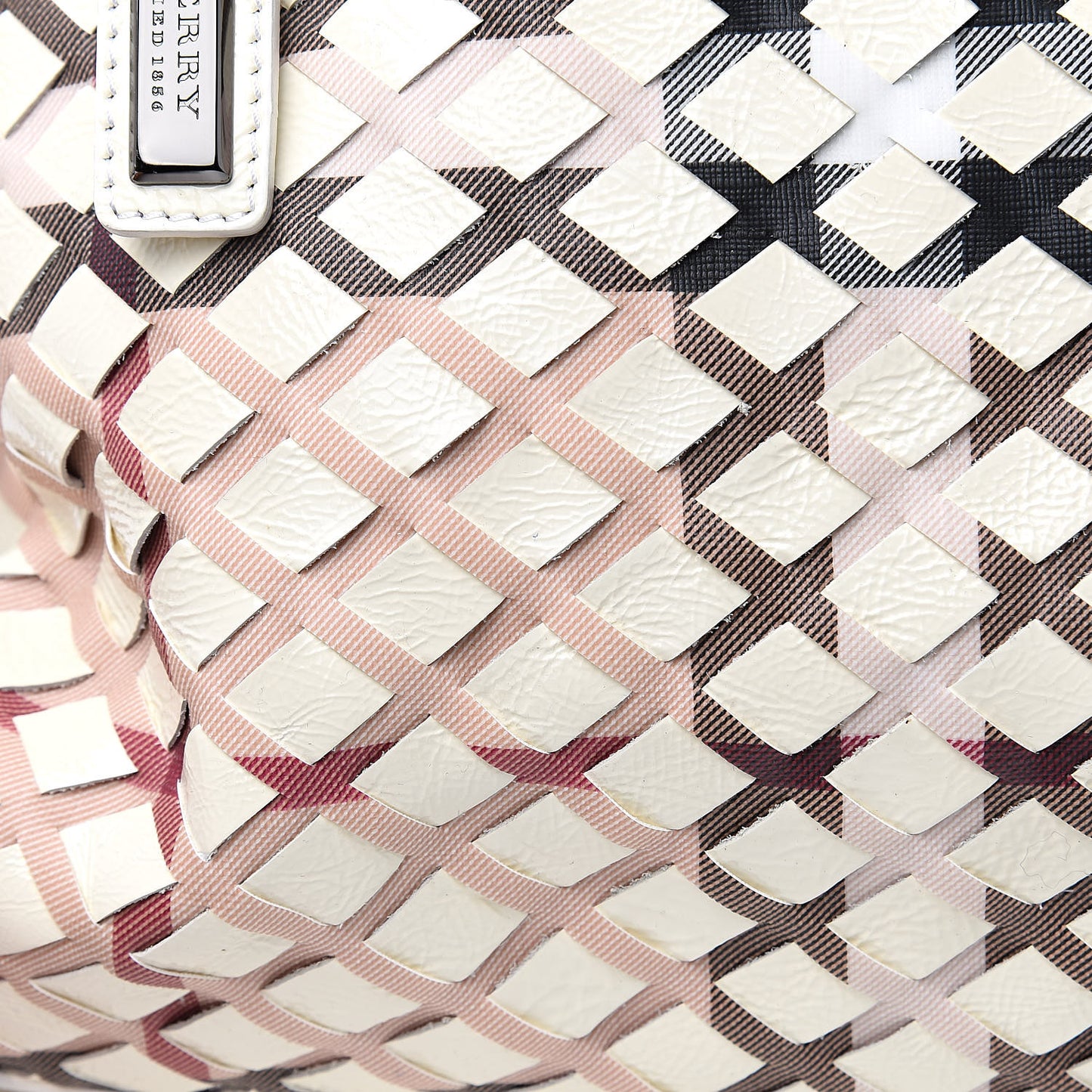 Patent Canvas Woven Nova Check Canterbury White
