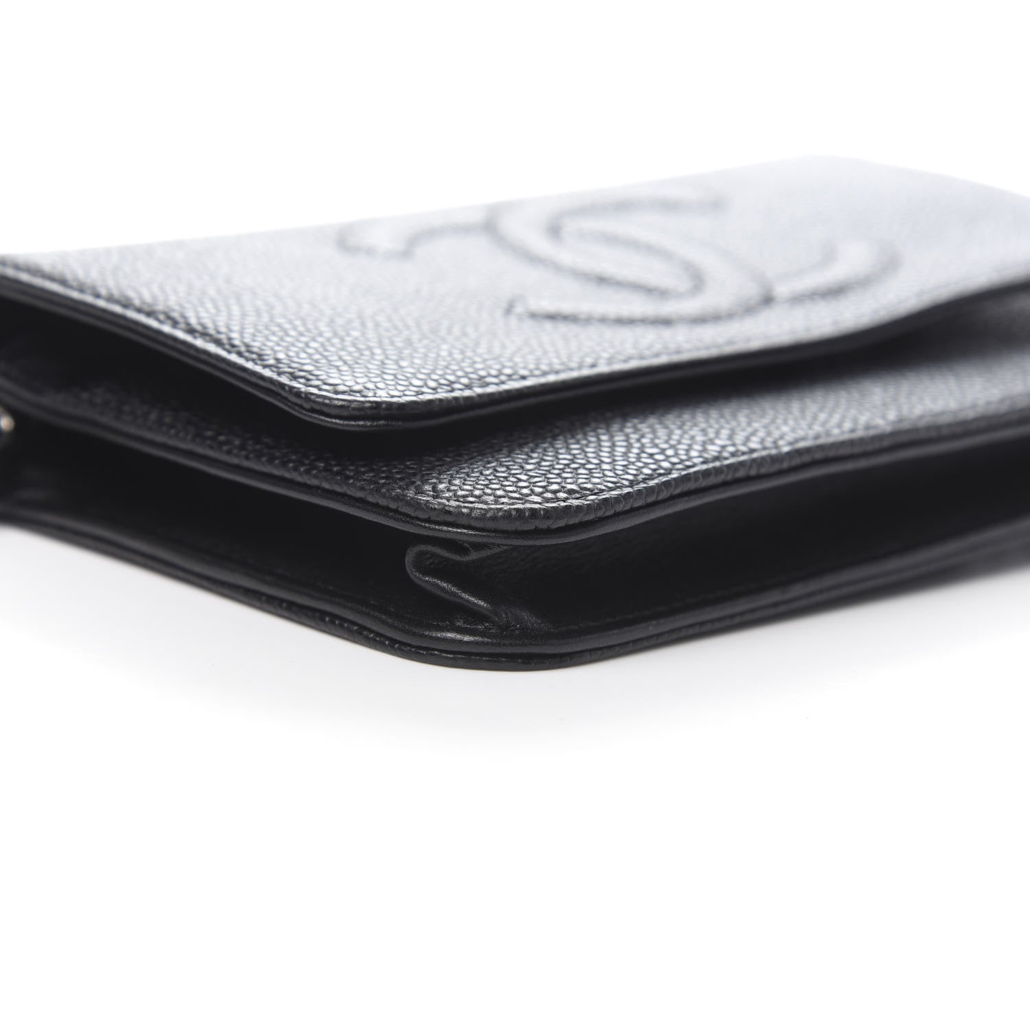 Chanel Caviar Timeless CC Wallet On Chain WOC Black 9 of 11
