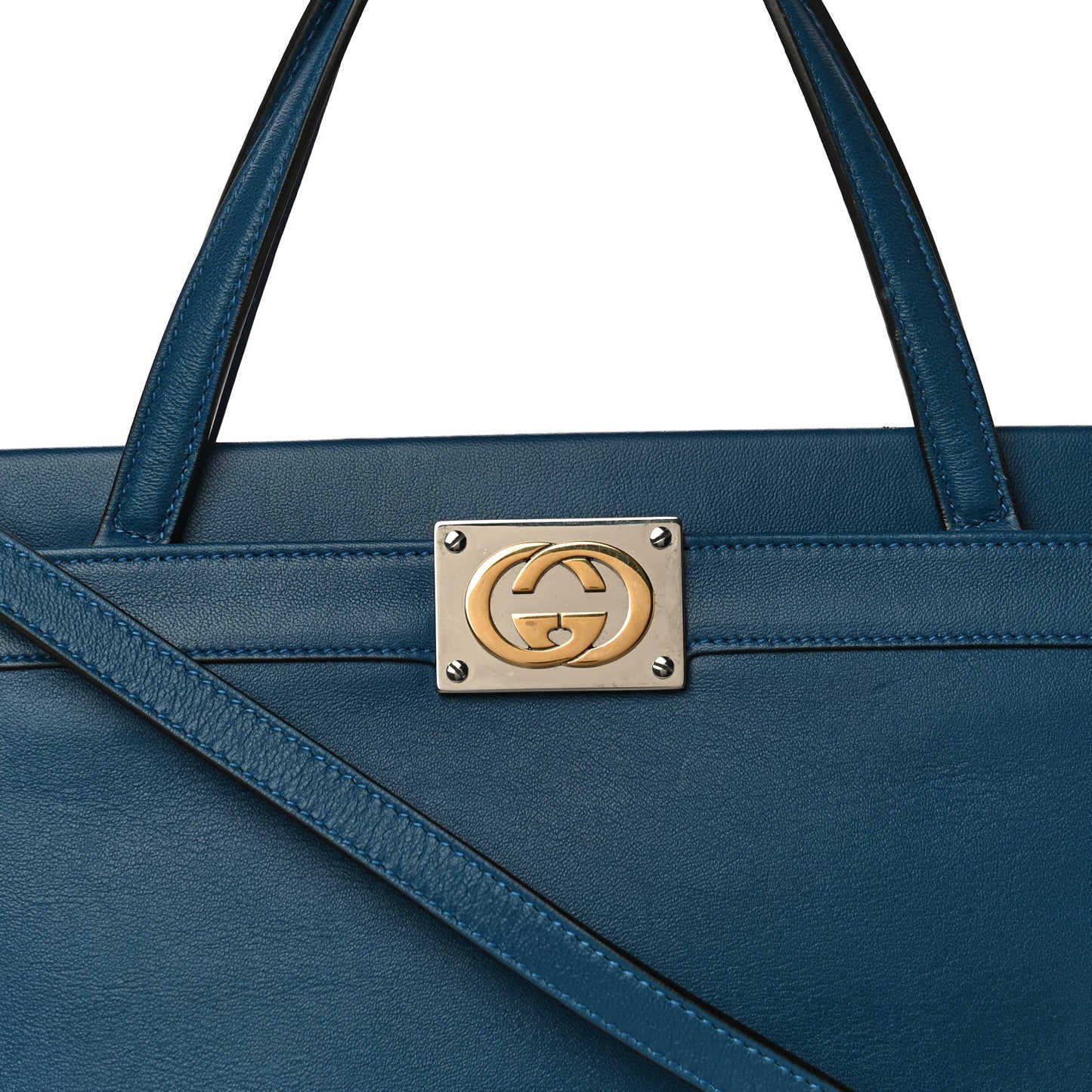 Lambskin Medium Linea Matisse Top Handle Bag Blue