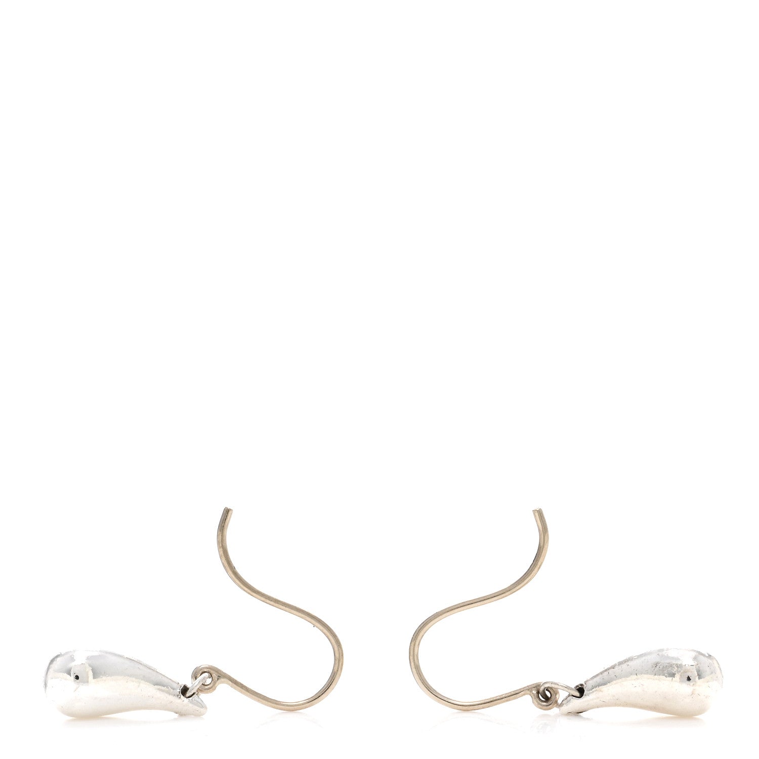 Tiffany Sterling Silver Elsa Peretti Teardrop Earrings 3 of 4