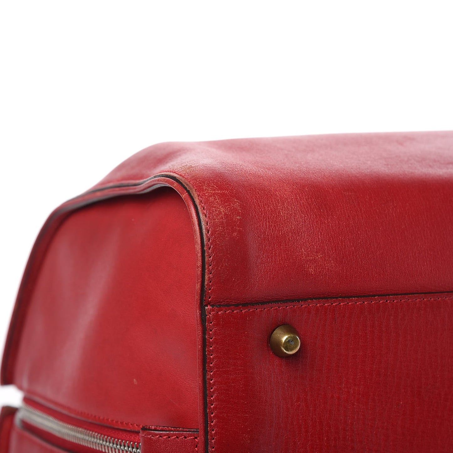 Calfskin Aurore Duffle Bag Vermillion Red