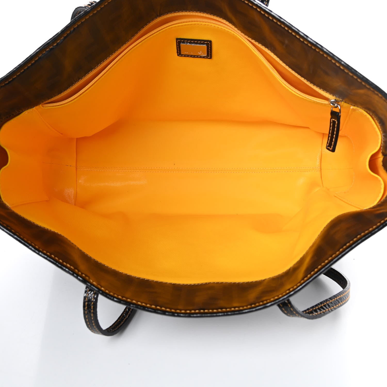Fendi Zucca Spalmati Matrioska Small Roll Tote Tobacco Black 5 of 15