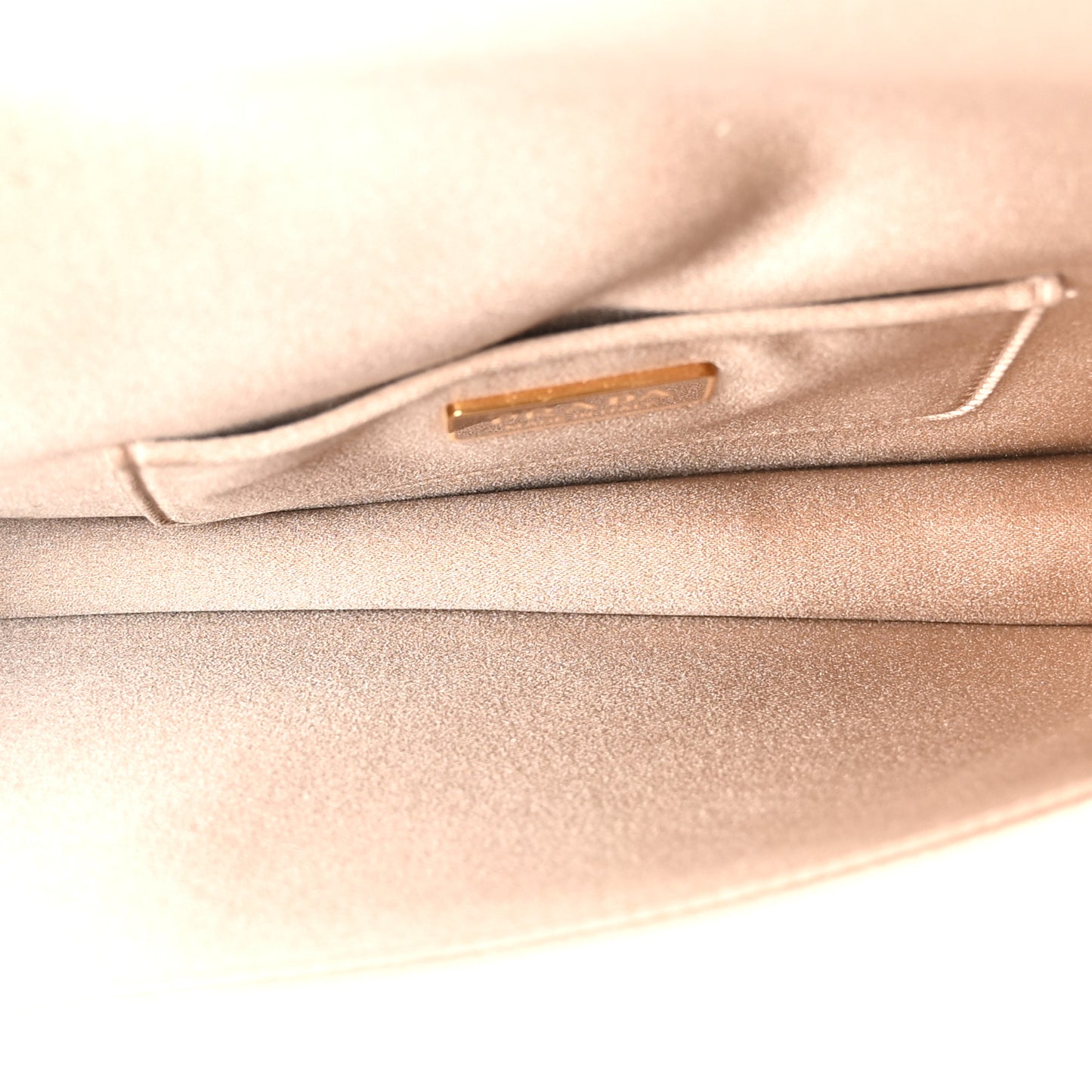 Satin Triangle Mini Shoulder Bag Cameo