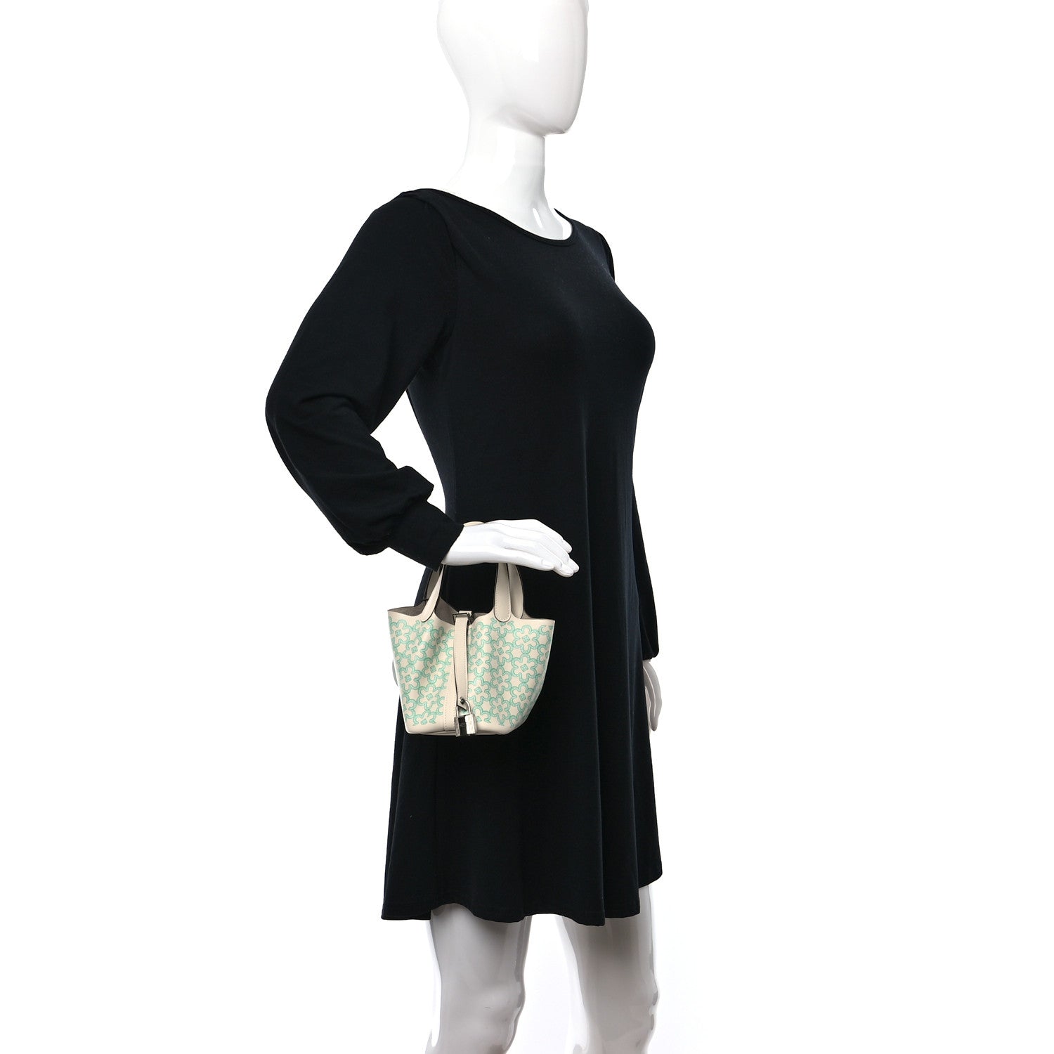 Hermes Swift Micro Lucky Daisy Picotin Lock Nata Vert 2 of 13