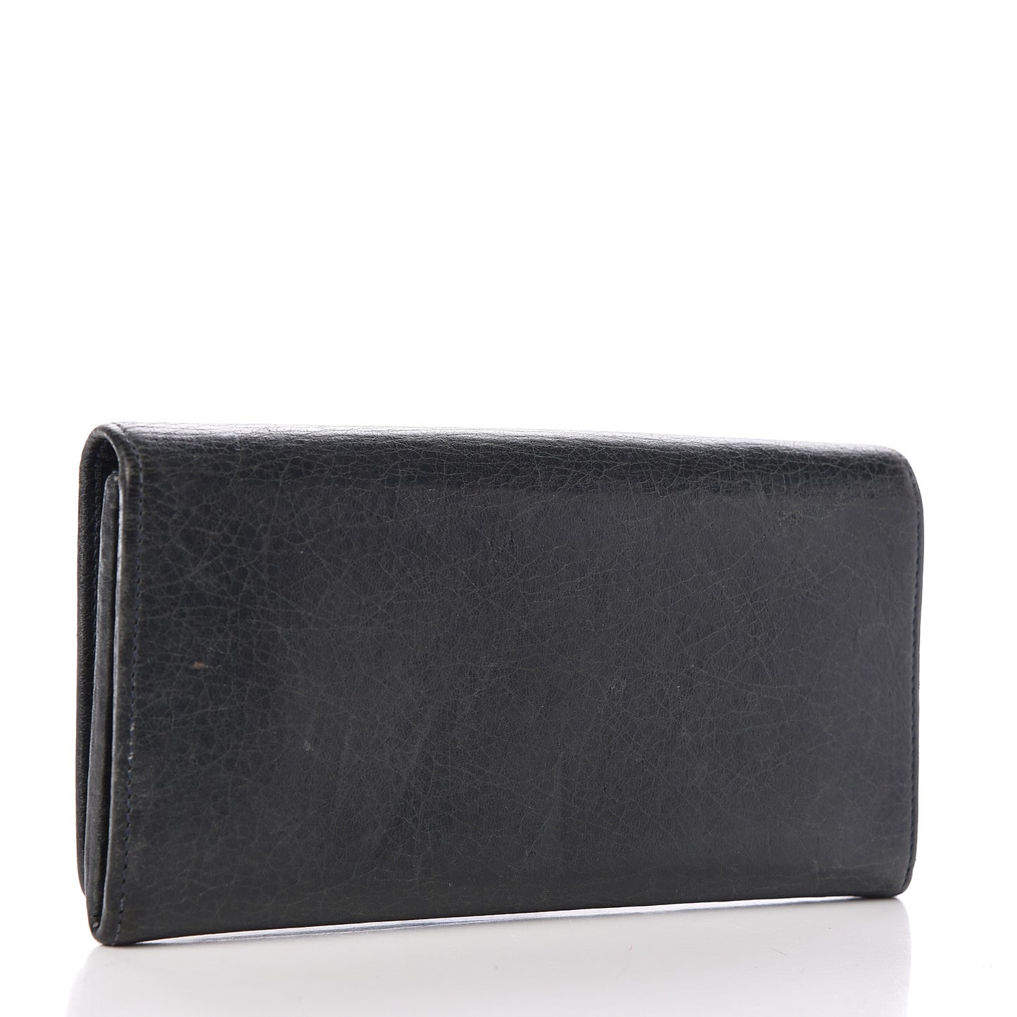 Agneau Giant 12 Rose Gold Hardware Money Wallet Anthracite